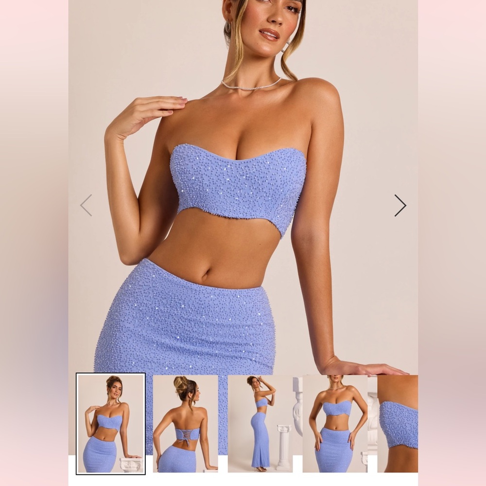 Oh Polly Loire embellished corset top